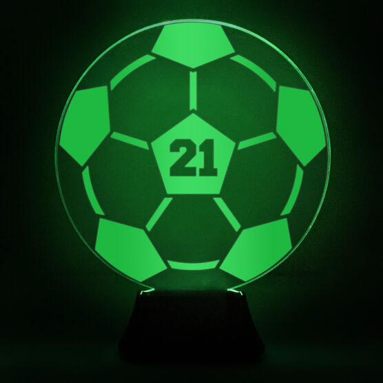 Soccer Acrylic Led Lamp Soccer Ball With Number Chalktalksports