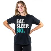 Skiing T-Shirt Short Sleeve Eat. Sleep. Ski.