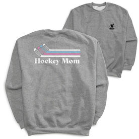 Hockey Crewneck Sweatshirt - Hockey Mom Sticks (Back Design)