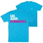 Gymnastics Short Sleeve T-Shirt - Eat. Sleep. Gymnastics. (Back Design)