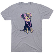 Girls Lacrosse Short Sleeve T-Shirt - Lily The Lacrosse Dog