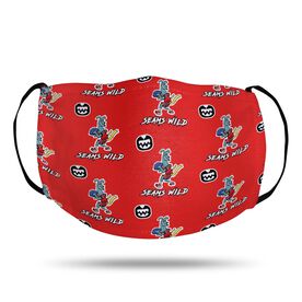 Seams Wild Football Face Mask - Spiral (Pattern)