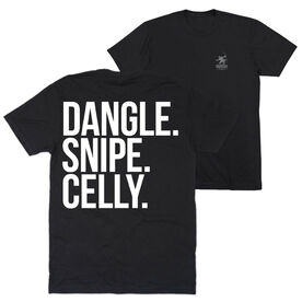 Hockey Short Sleeve T-Shirt - Dangle Snipe Celly Words (Back Design)