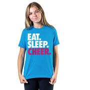 Cheerleading T-Shirt Short Sleeve Eat. Sleep. Cheer.