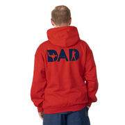 Baseball Hooded Sweatshirt - Baseball Dad Silhouette (Back Design)