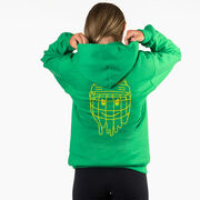Hockey Hooded Sweatshirt - Have An Ice Day Smile Face (Back Design)