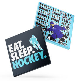 Hockey Canvas Wall Art - Eat Sleep Hockey - 2 Piece Set