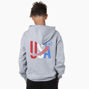 Soccer Hooded Sweatshirt - USA Patriotic (Back Design)