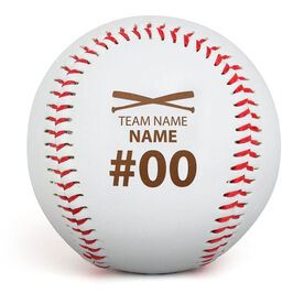 Engraved Baseball - Player Name, Number and Team