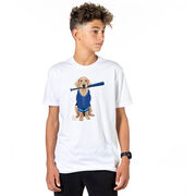 Baseball Short Sleeve T-Shirt - Dinger the Baseball Dog