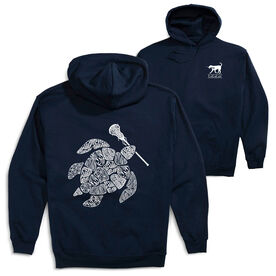 Girls Lacrosse Hooded Sweatshirt - Lax Turtle (Back Design)