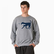 Baseball Crewneck Sweatshirt - Navy Baseball Dog