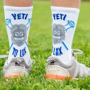 Guys Lacrosse Woven Mid-Calf Socks - Yeti to Lax