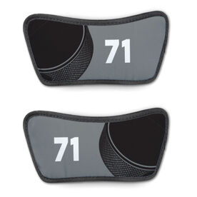 Hockey Repwell&reg; Sandal Straps - Puck and Number Reflected