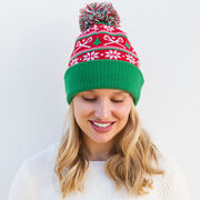 Lacrosse Knit Hat - Crossed Sticks Ugly Sweater