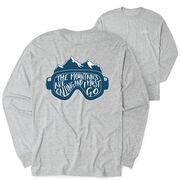 Skiing & Snowboarding Tshirt Long Sleeve - The Mountains Are Calling (Back Design)