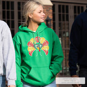 Girls Lacrosse Hooded Sweatshirt - Goofy Turkey Player