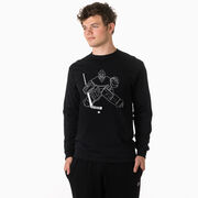 Hockey Tshirt Long Sleeve - Hockey Goalie Sketch