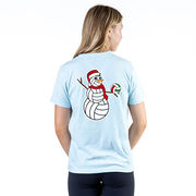 Volleyball Short Sleeve T-Shirt - Serving Holiday Cheer (Back Design) 