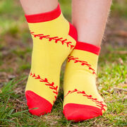 Softball Ankle Socks - Softball Stitches