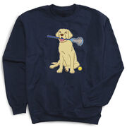 Girls Lacrosse Crewneck Sweatshirt - Chase The Lax Dog