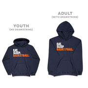 Basketball Hooded Sweatshirt - Eat. Sleep. Basketball.