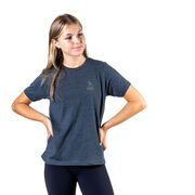 Softball T-Shirt Short Sleeve - I'd Rather Be Playing Softball Distressed (Back Design)