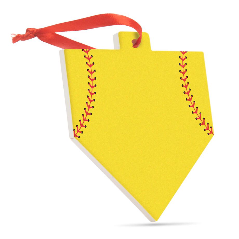 Softball Home Plate Ceramic Ornament - Home Plate (Blank)