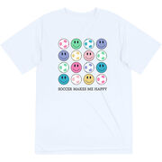 Soccer Short Sleeve Performance Tee - Soccer Makes Me Happy