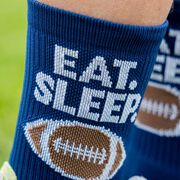 Football Woven Mid-Calf Socks - Eat Sleep Football