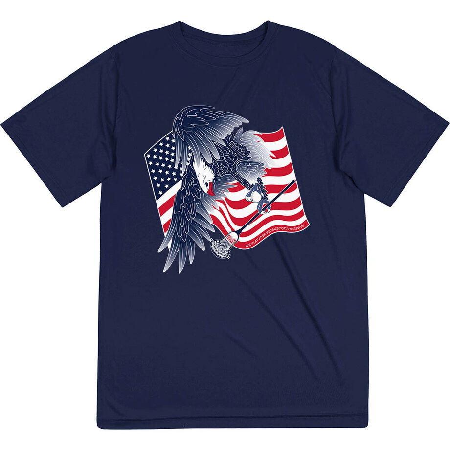 Guys Lacrosse Short Sleeve Performance Tee - Lacrosse Eagle