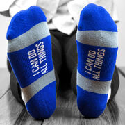 Socrates&reg; Woven Performance Sock - Christ Give Me Strength