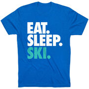 Skiing T-Shirt Short Sleeve Eat. Sleep. Ski.