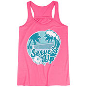 Pickleball Flowy Racerback Tank Top - Serve's Up