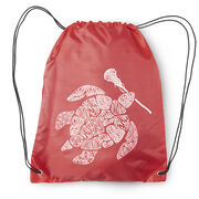 Girls Lacrosse Drawstring Backpack - Lax Turtle