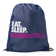 Gymnastics Drawstring Backpack Eat. Sleep. Gymnastics.