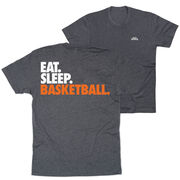 Basketball Short Sleeve T-Shirt - Eat. Sleep. Basketball. (Back Design)