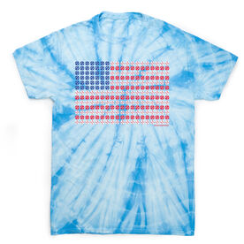Baseball Short Sleeve T-Shirt - Patriotic Baseball Tie Dye