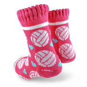 Volleyball Slipper Socks with Sherpa Lining