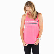 Hockey Flowy Racerback Tank Top - Hockey Mom Definition