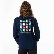 Soccer Tshirt Long Sleeve - Soccer Makes Me Happy (Back Design)