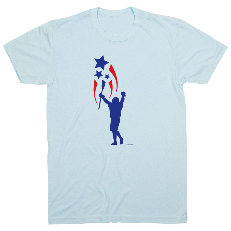 Guys Lacrosse Short Sleeve T-Shirt - USA Spirit