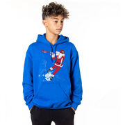 Guys Lacrosse Hooded Sweatshirt - Santa Laxer