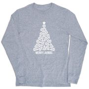 Lacrosse Tshirt Long Sleeve - Merry Laxmas Tree