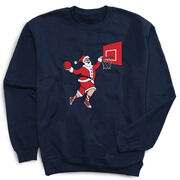 Basketball Crewneck Sweatshirt - Slam Dunk Santa