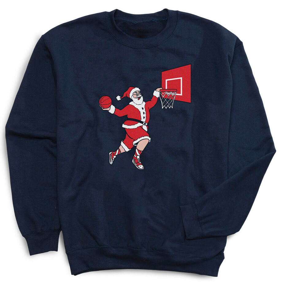 Basketball Crewneck Sweatshirt - Slam Dunk Santa