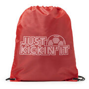 Soccer Drawstring Backpack - Just Kickin' It