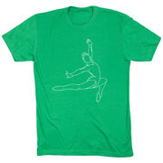 Gymnastics Short Sleeve T-Shirt - Gymnast Sketch