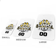 Softball Bag/Luggage Tag - Custom Softball Logo with Team Number
