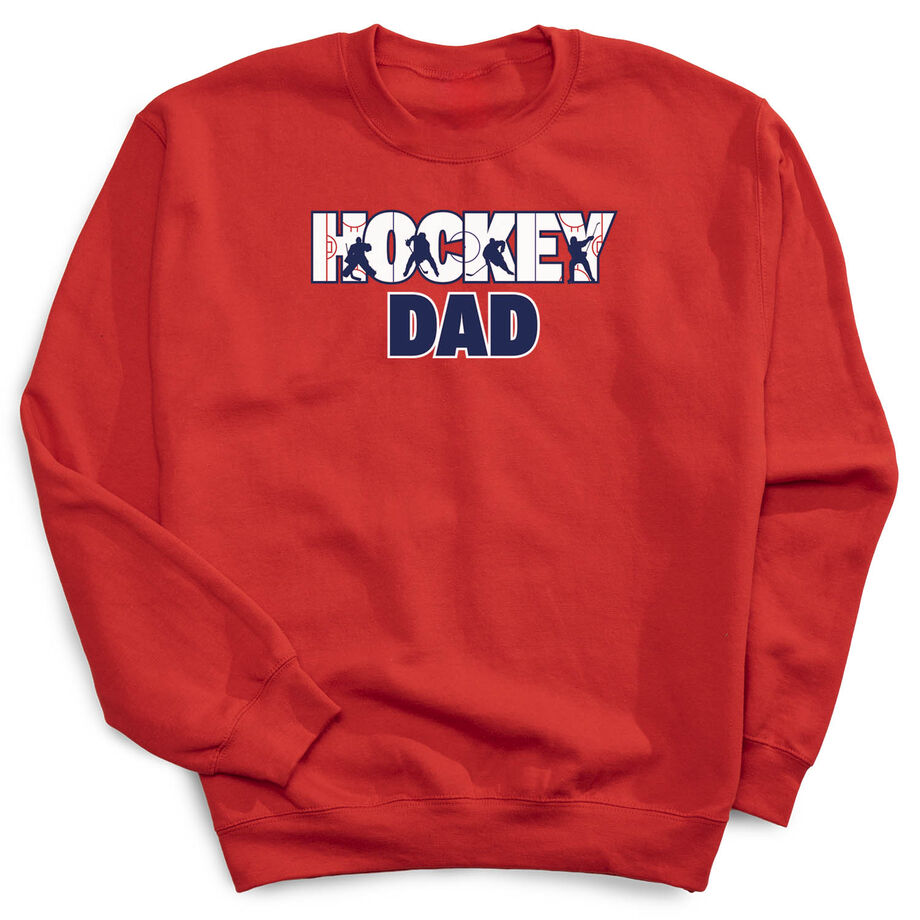 Hockey Crewneck Sweatshirt - Hockey Dad Life